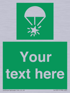 Custom sign safe condition Rocket parachute flare